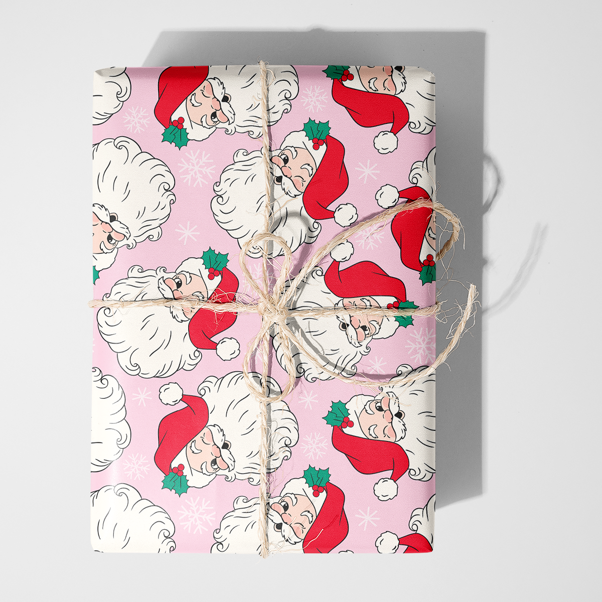 Winking Santas Wrapping Paper