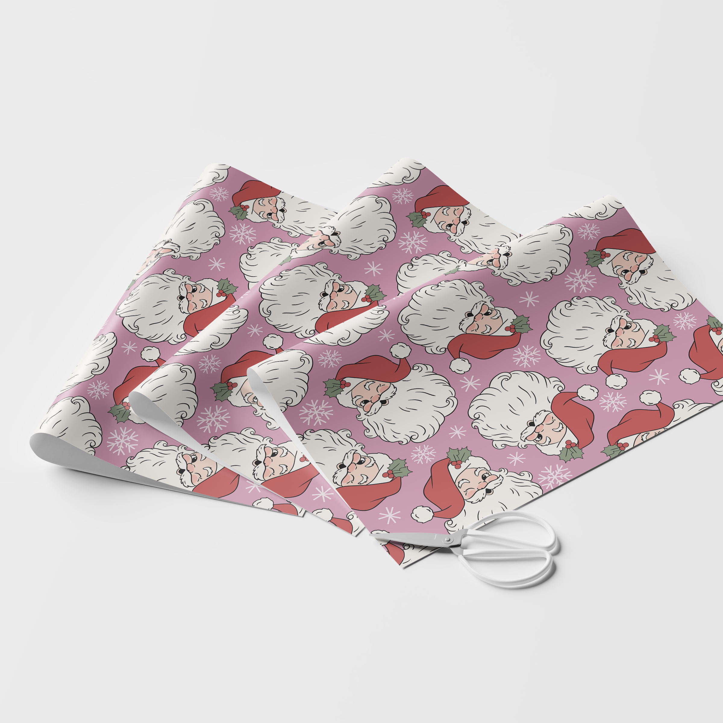 Winking Santas Wrapping Paper