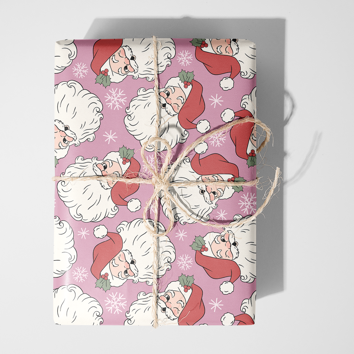 Winking Santas Wrapping Paper