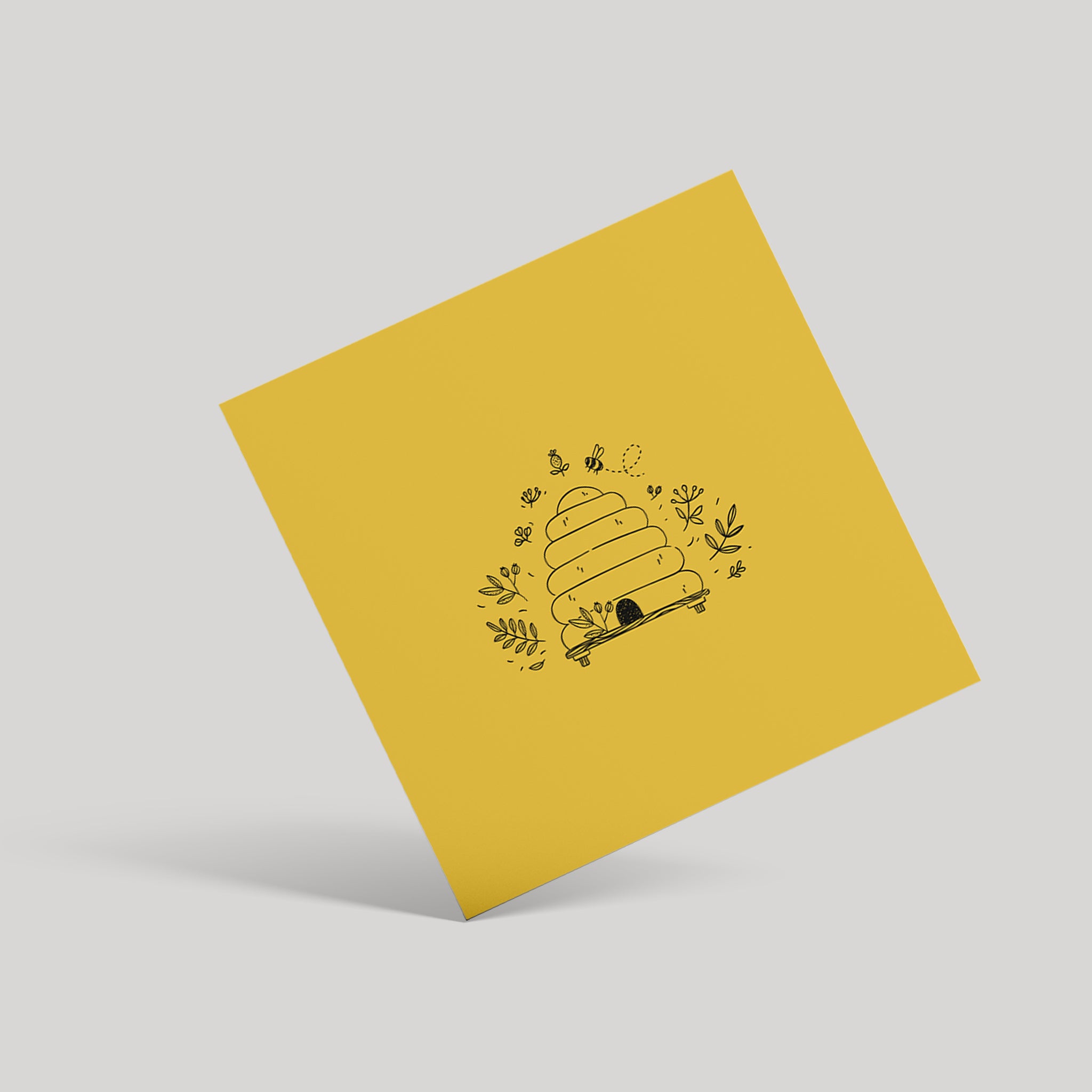 Yellow Beehive Card