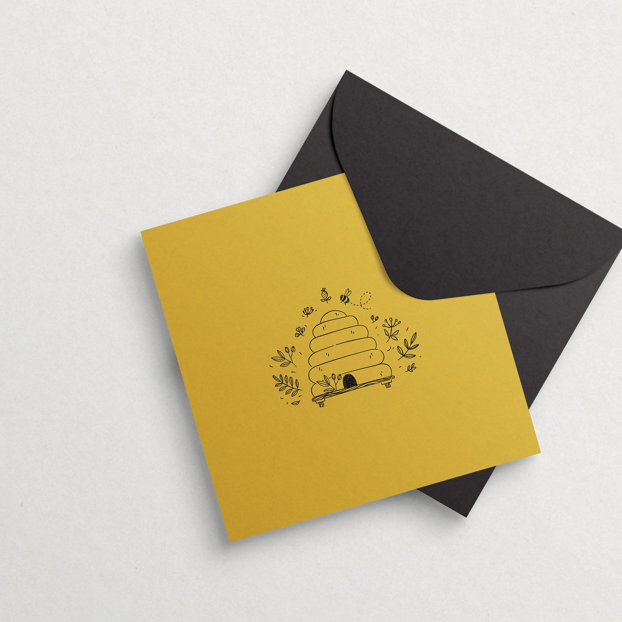 Yellow Beehive Card