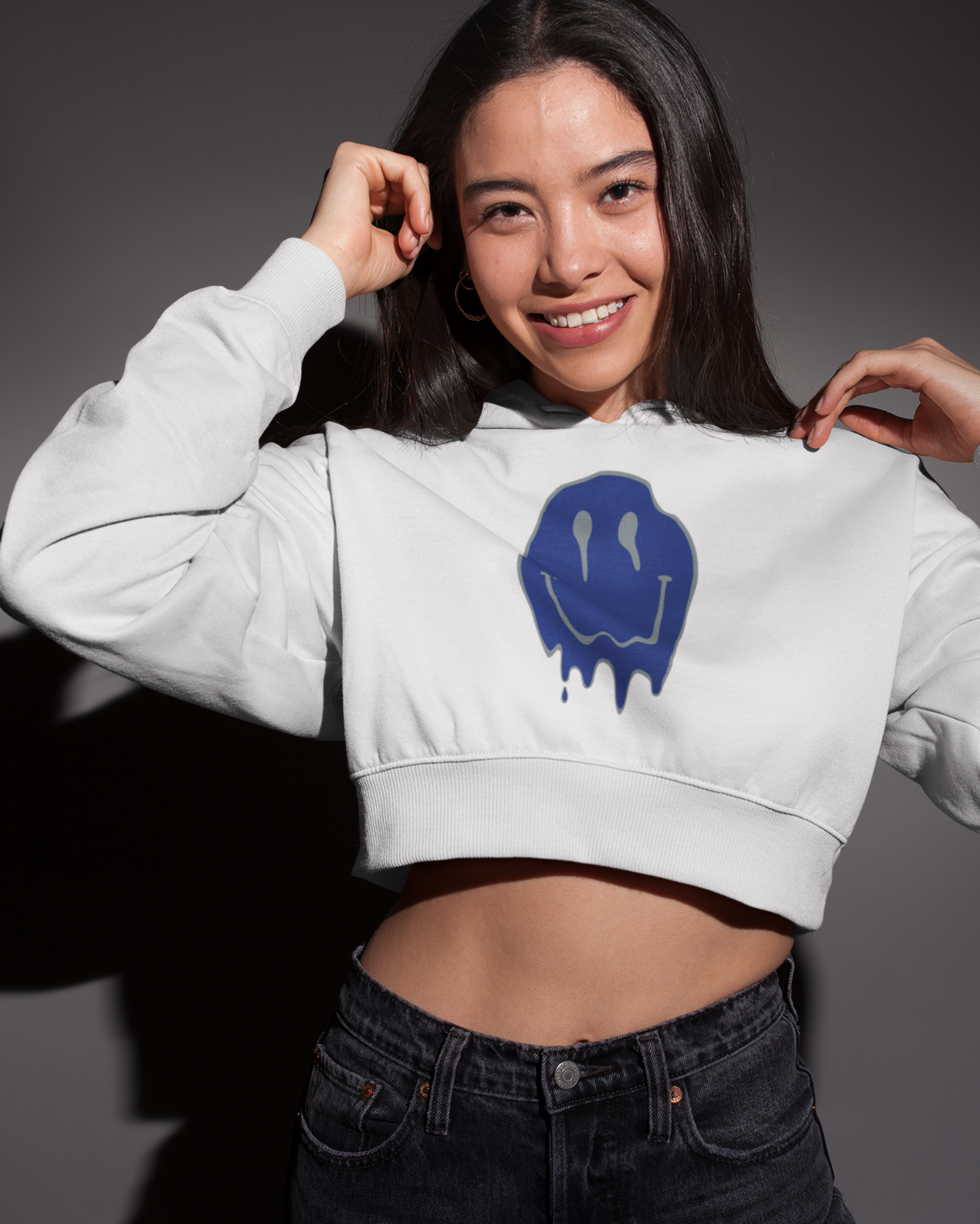 Cowboys Smiley Cropped Hoodie