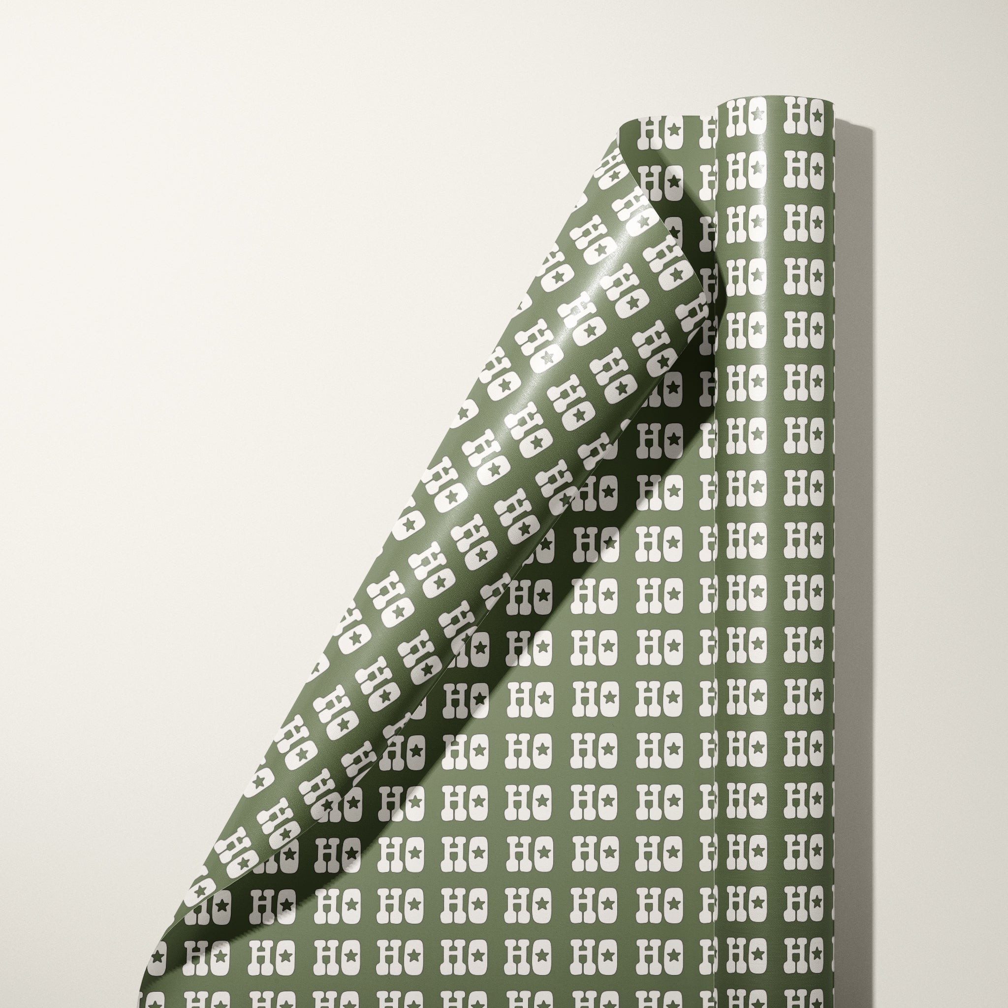 Green Ho Ho Ho Wrapping Paper