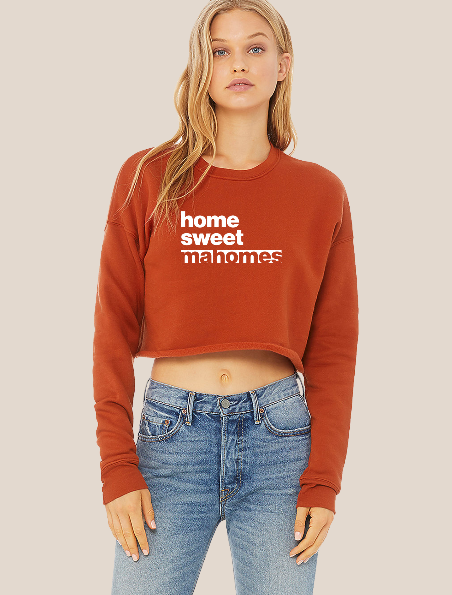 Home Sweet Mahomes Women's Crop Sweatshirt