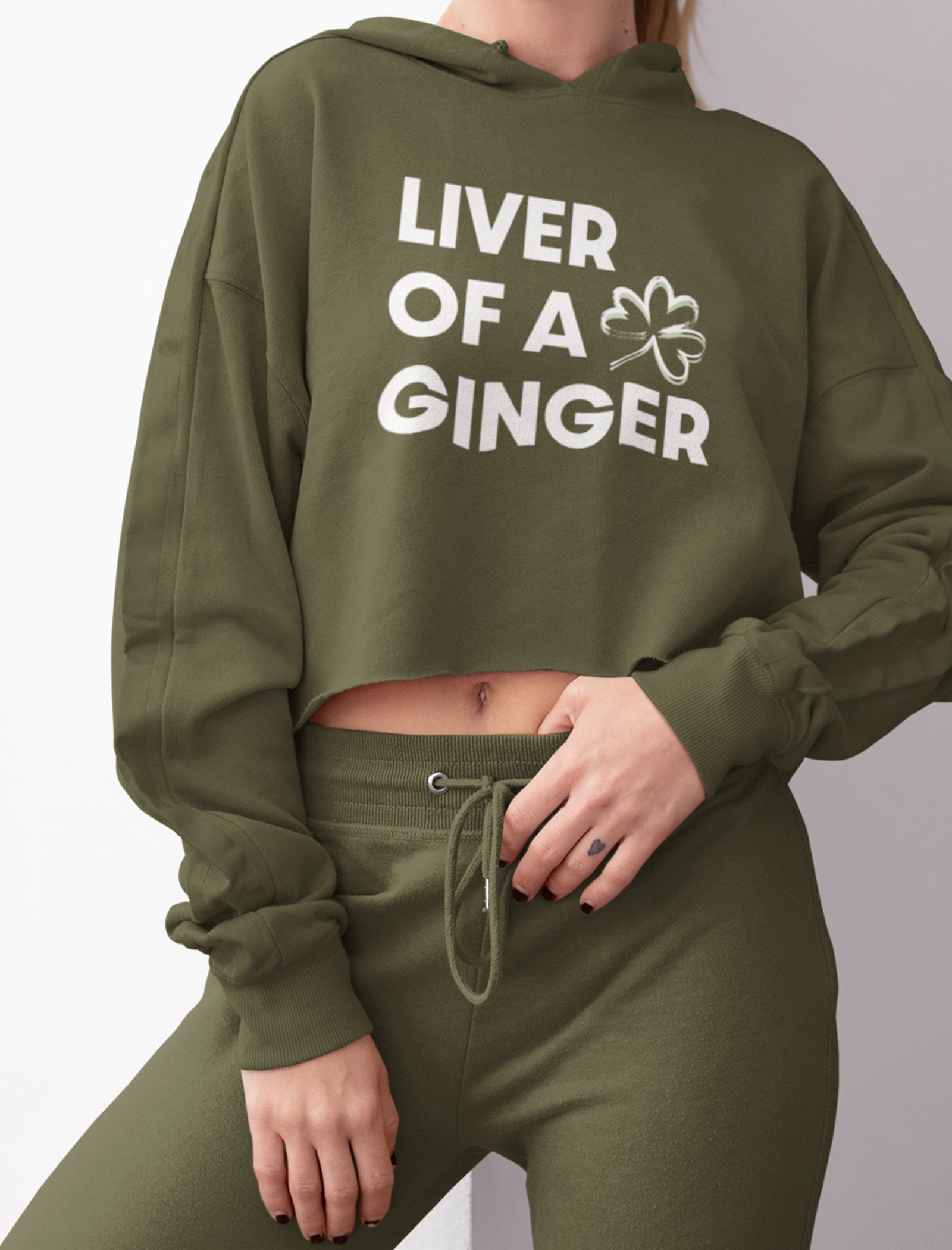 Liver of a Ginger Crop Hoodie