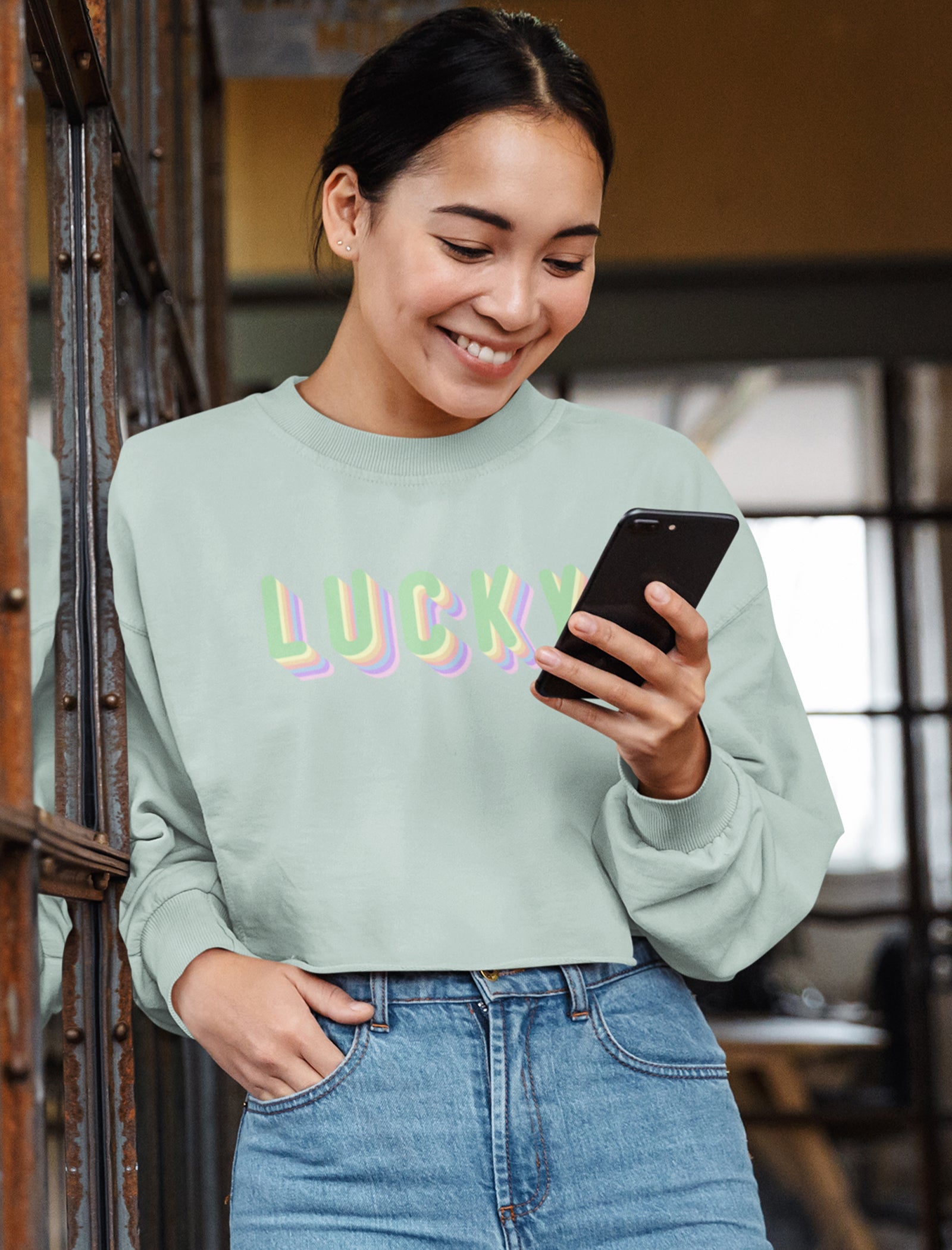 Lucky Crop Sweatshirt