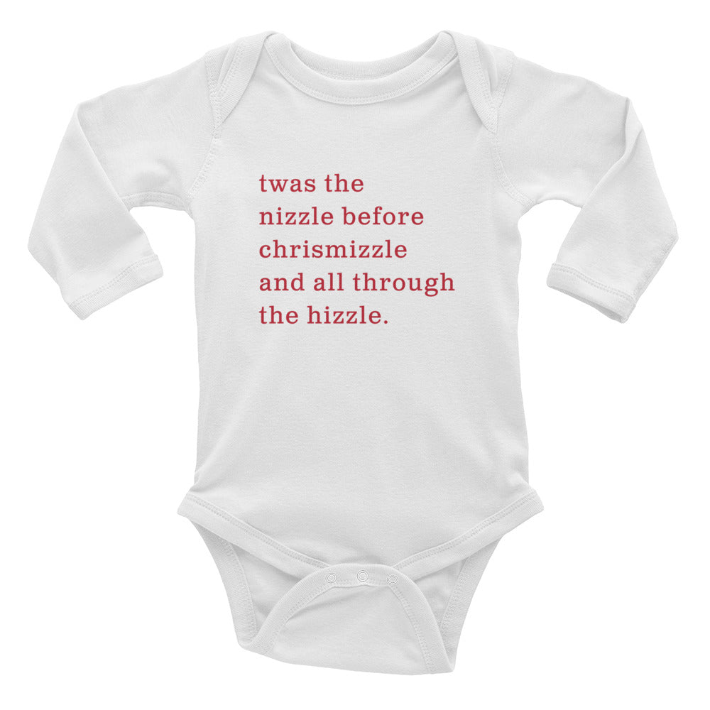 Twas the Nizzle Onesie. Funny Christmas. Ugly Christmas. Snoop Dogg Onesie. Tacky Christmas. Baby's First Christmas.