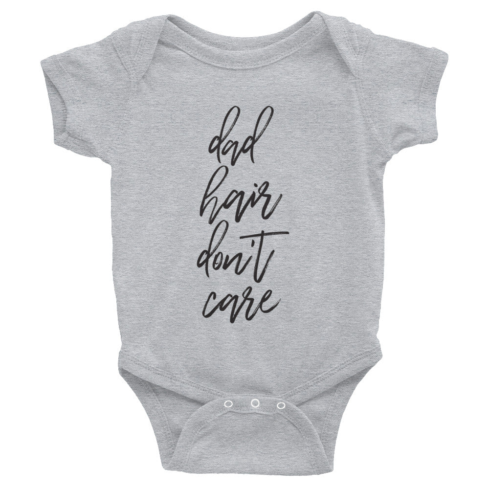 Dad Hair Don't Care Onesie.  Baby Bodysuit. Infant Clothing. Baby Girl Clothing. Funny Onesie. Graphic Bodysuit. Baby Gift. Baby Shower.