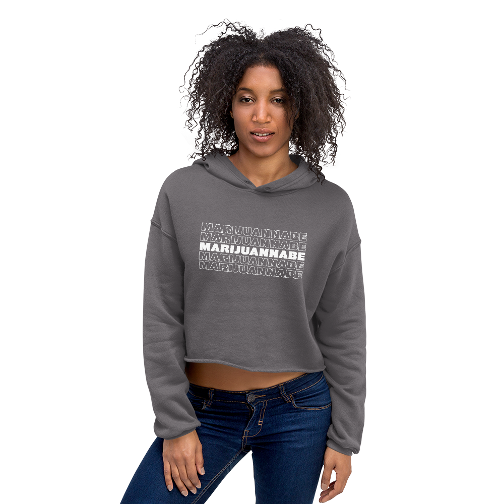 Marijuannabe Women's Cropped Hoodie