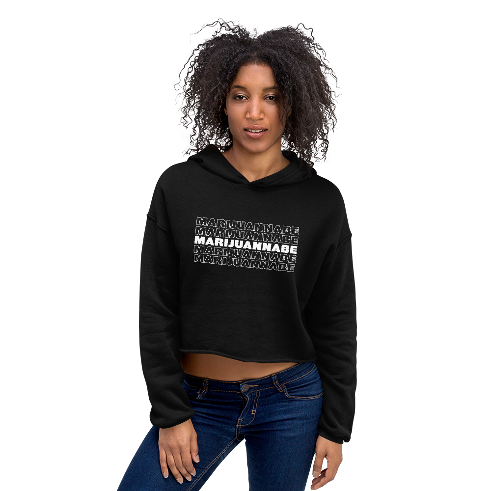 Marijuannabe Women's Cropped Hoodie