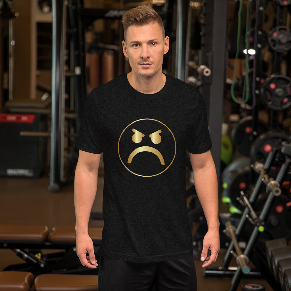 PAEME Frown. Gold Logo. Black or White Colors. Jersey Unisex Shirt.