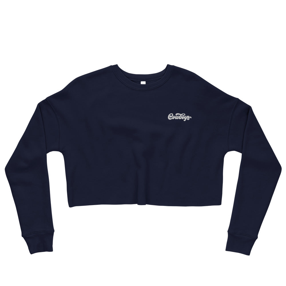 Cowboys Embroidered Crop Sweatshirt