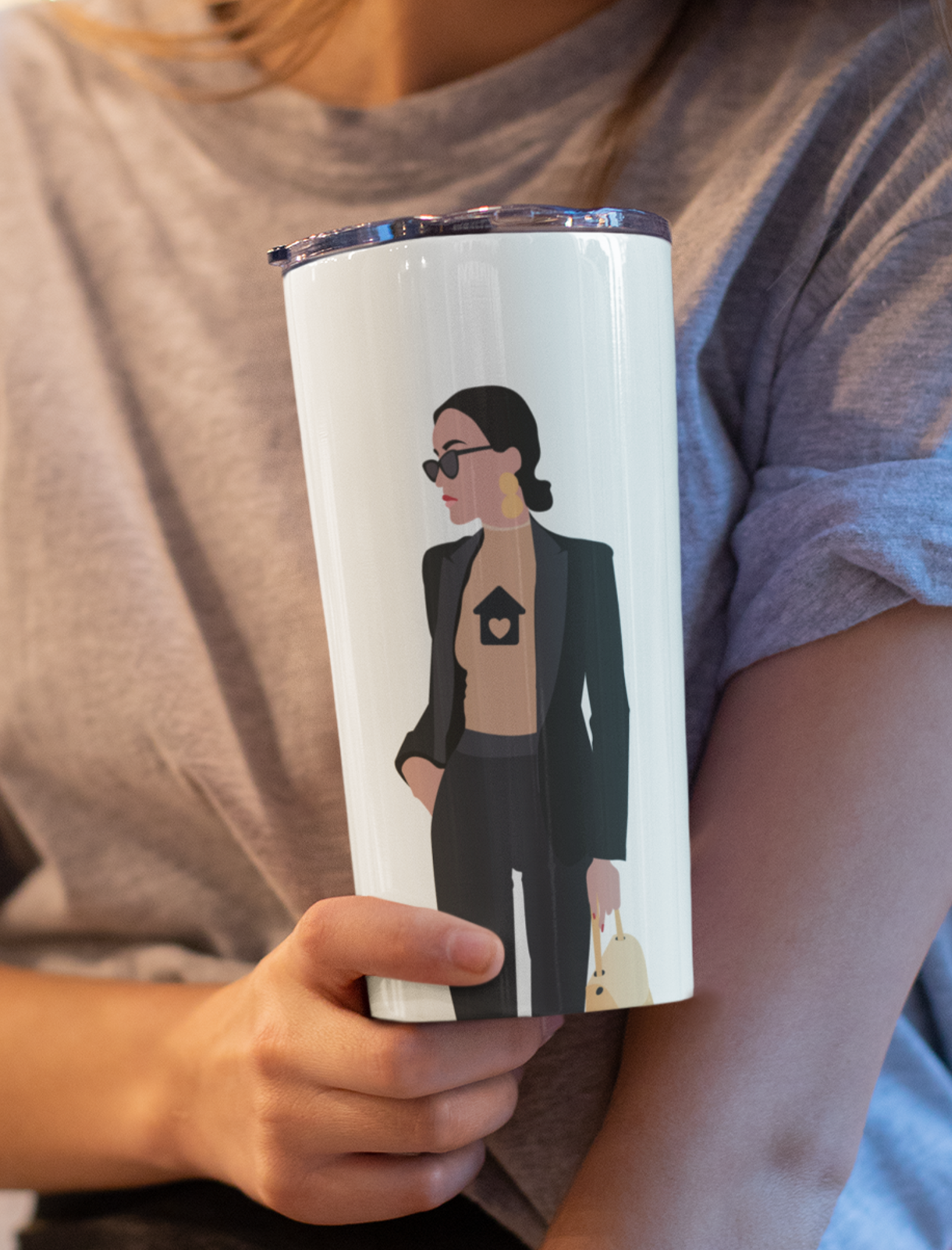 Realtor Girl Illustration Tumbler