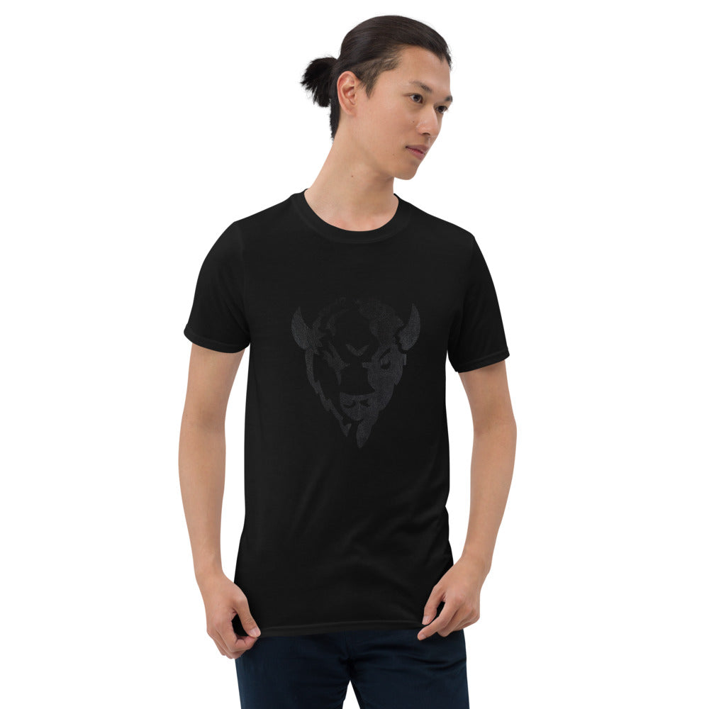 Black on Black Buffalo Head T-Shirt