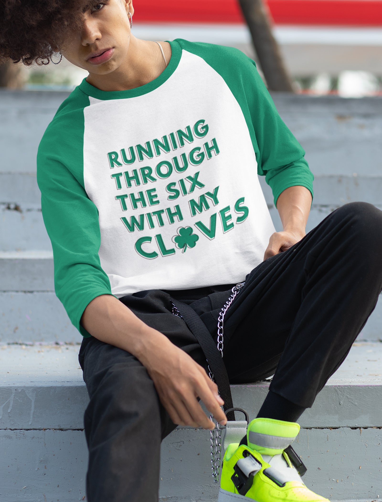 Runnin' Through the Six with My Cloves Raglan T-Shirt