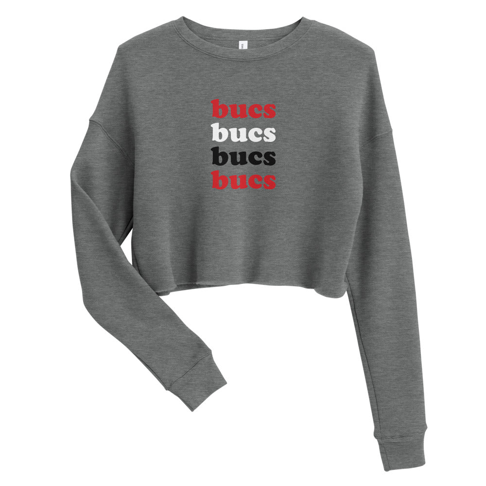 Bucs Stacked Crop Sweatshirt